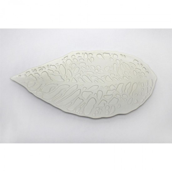 Design Toscano Fala 19In Ceramic Leaf Tray