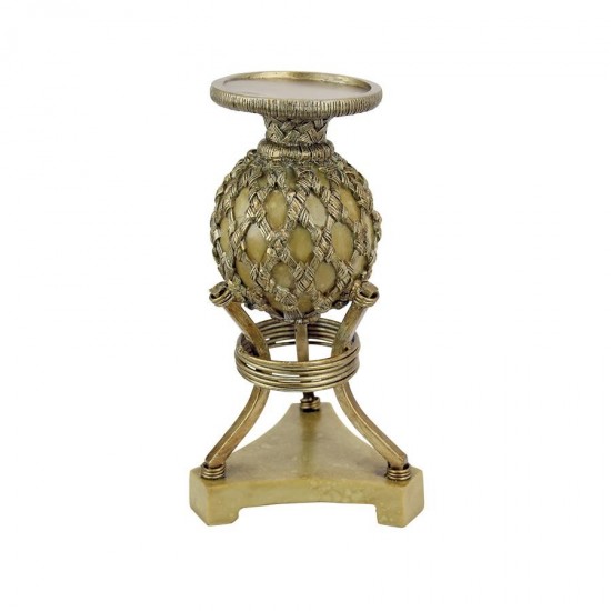 Design Toscano Woven Orb 9In Candlestick