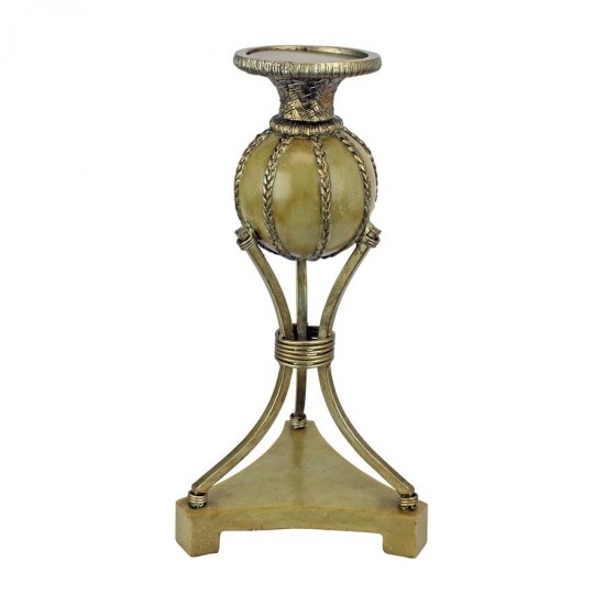 Design Toscano Woven Orb 13In Candlestick