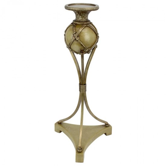 Design Toscano Woven Orb 18In Candlestick