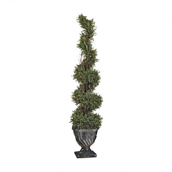 Design Toscano 60In Spiral Boxwood Topiary