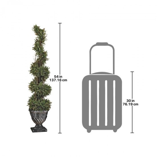 Design Toscano 60In Spiral Boxwood Topiary