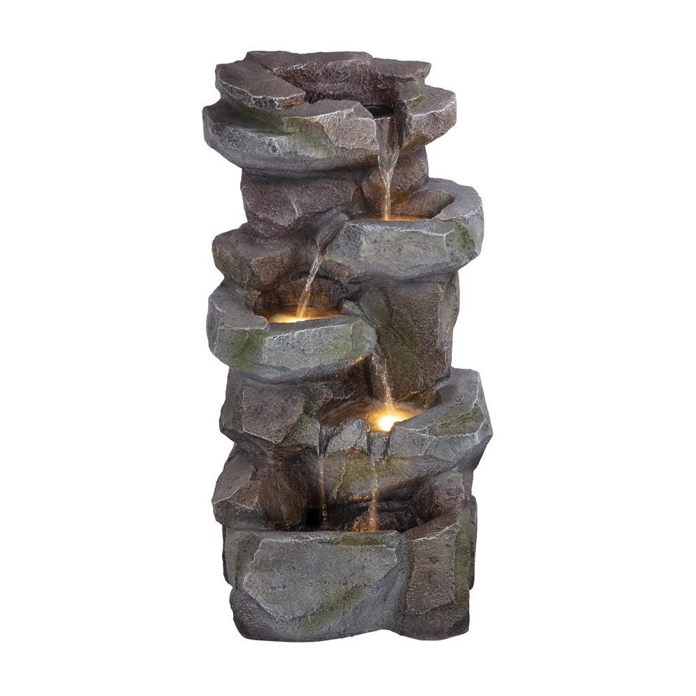 Design Toscano Rocky Peak Cascading Waterfall Fountain