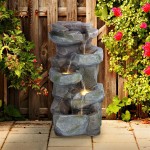 Design Toscano Rocky Peak Cascading Waterfall Fountain