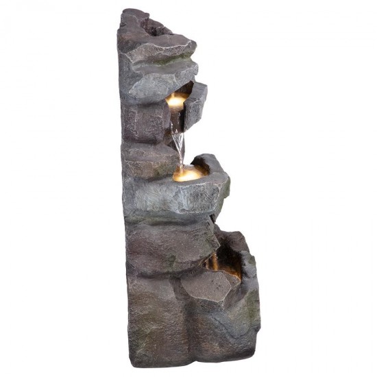 Design Toscano Rocky Peak Cascading Waterfall Fountain