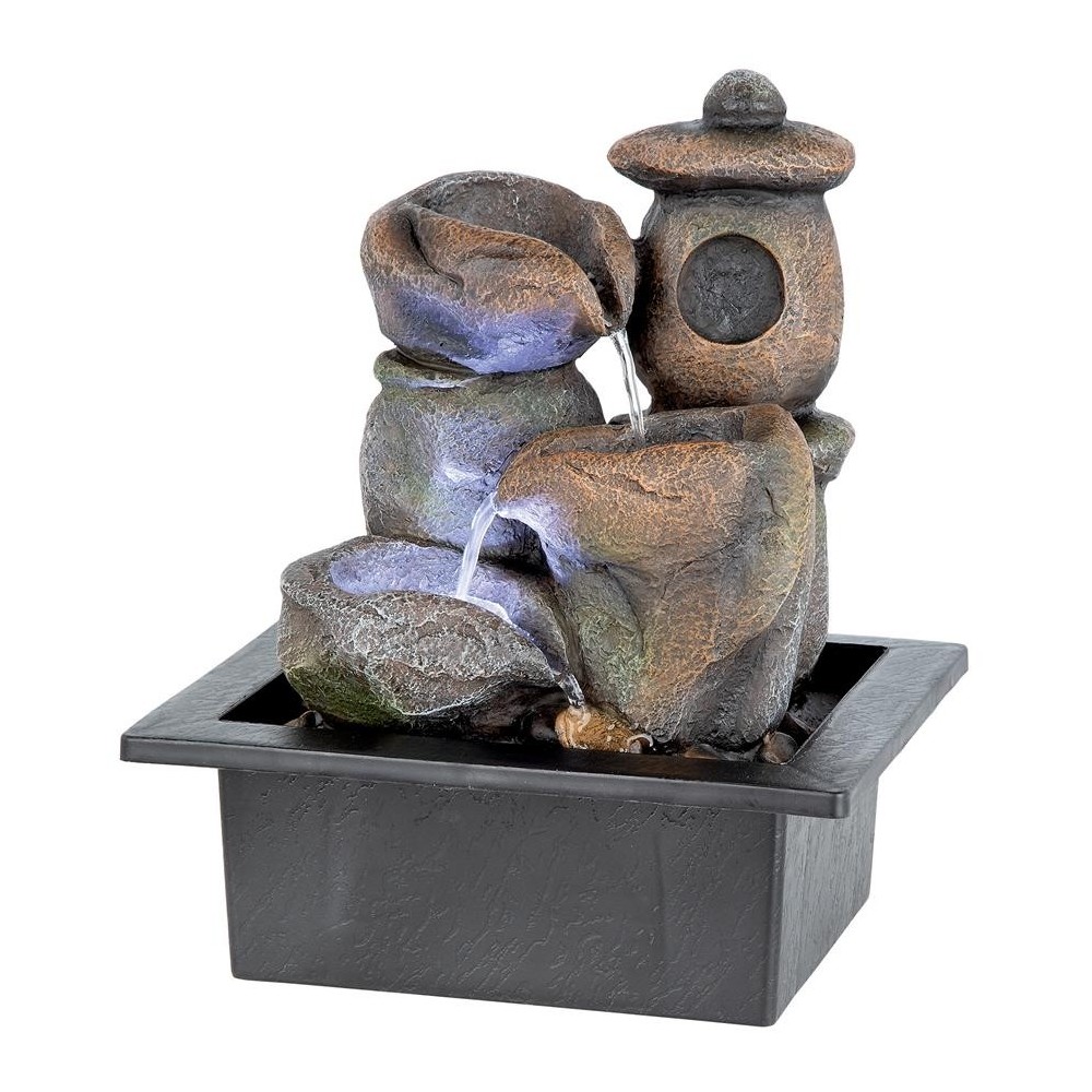 Design Toscano Stone Pagoda Tabletop Fountain