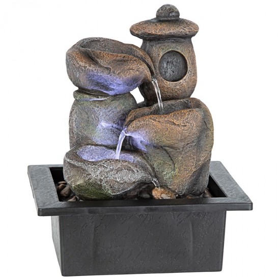 Design Toscano Stone Pagoda Tabletop Fountain