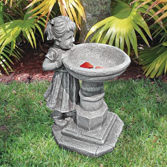 Design Toscano Georginas Garden Gaze Birdbath Statue