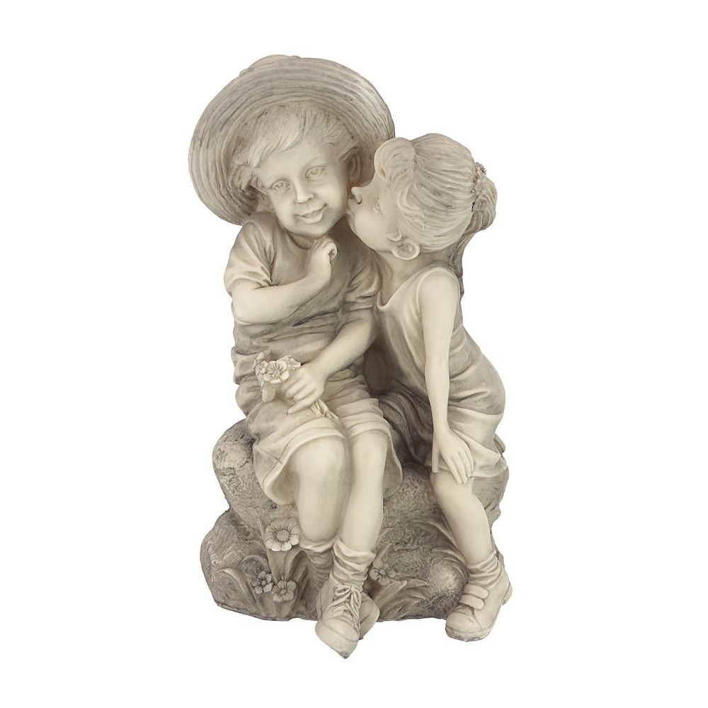 Design Toscano Kissing Kids Boy And Girl Statue