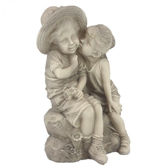 Design Toscano Kissing Kids Boy And Girl Statue