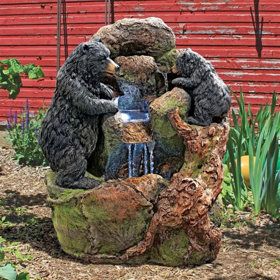 Design Toscano Grizzly Gulch Black Bears Fountain