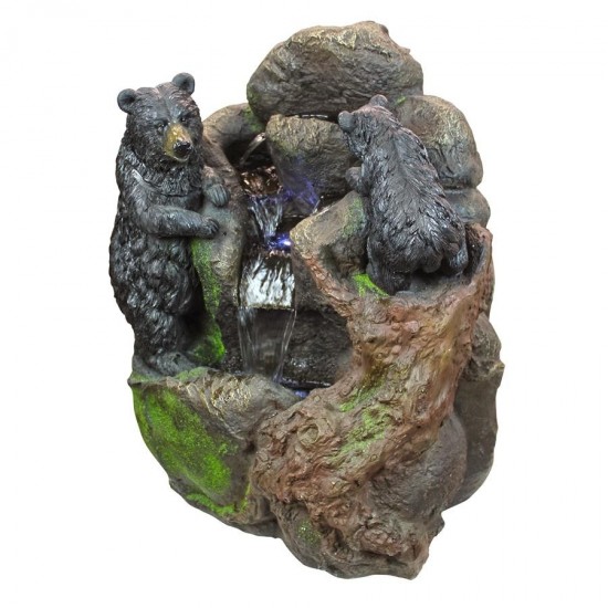 Design Toscano Grizzly Gulch Black Bears Fountain