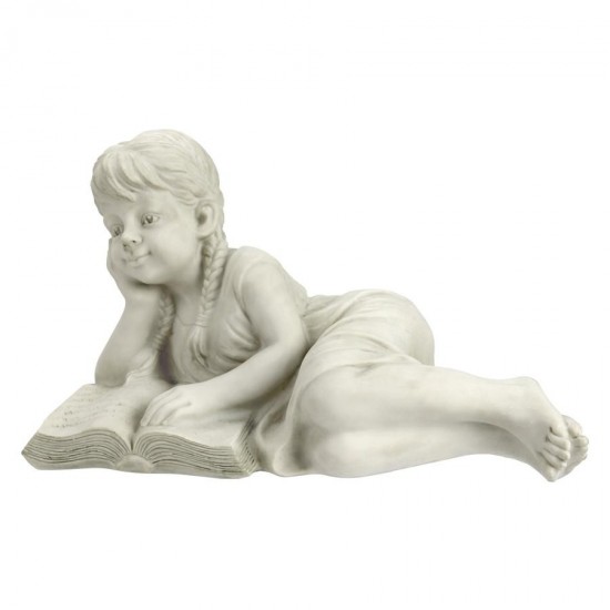 Design Toscano Reading Rebecca Garden Scholar Statue