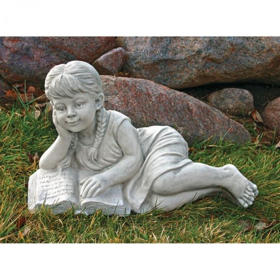 Design Toscano Reading Rebecca Garden Scholar Statue