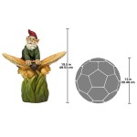 Design Toscano On A Butterflys Back Gnome Statue