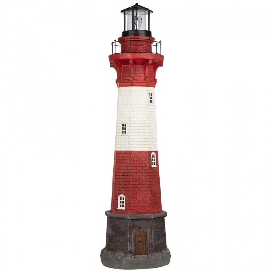 Design Toscano Coastal Shoal Solar Lighthouse Statue