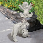 Design Toscano Set Of Topsy & Turvey Cherub Statues