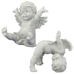 Design Toscano Set Of Topsy & Turvey Cherub Statues