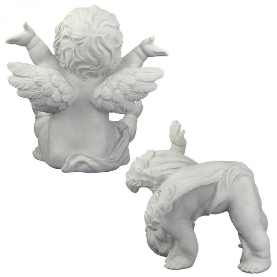 Design Toscano Set Of Topsy & Turvey Cherub Statues