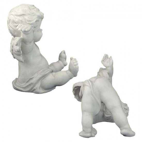 Design Toscano Set Of Topsy & Turvey Cherub Statues