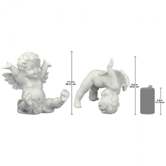 Design Toscano Set Of Topsy & Turvey Cherub Statues