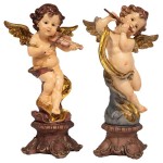 Design Toscano Set Of Flute & Violin Cherubs