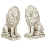 Design Toscano S/ Right & Left Mansfield Manor Lions