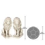 Design Toscano S/ Right & Left Mansfield Manor Lions