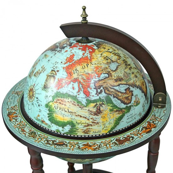 Design Toscano Sixteenth Century Cielo Blue Bar Globe