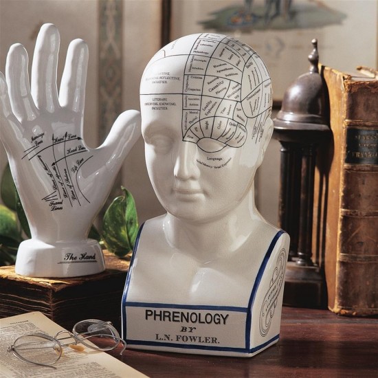 Design Toscano Porcelain Phrenology Head