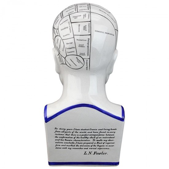 Design Toscano Porcelain Phrenology Head