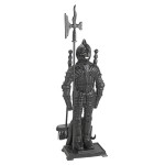 Design Toscano The Black Knight Fireplace Tool Set