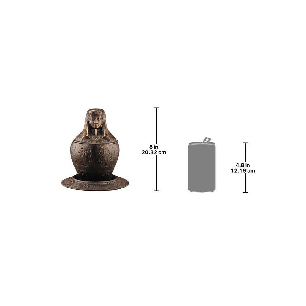 Design Toscano Imsety Egyptian Jar & Plate Design Toscano Imsety Egyptian Jar & Plate