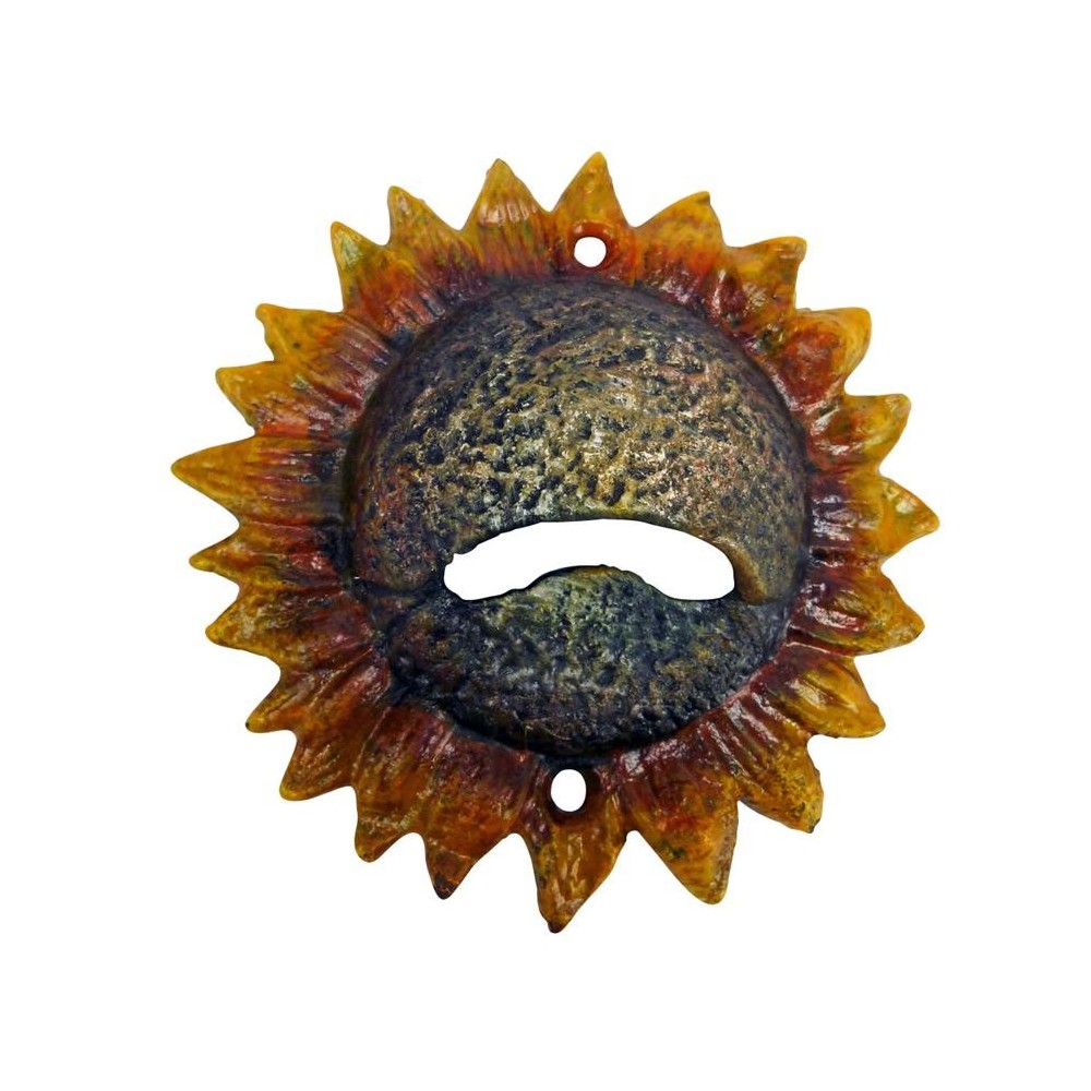 Design Toscano Sunny Sunflower Cast Iron Bottle Opener