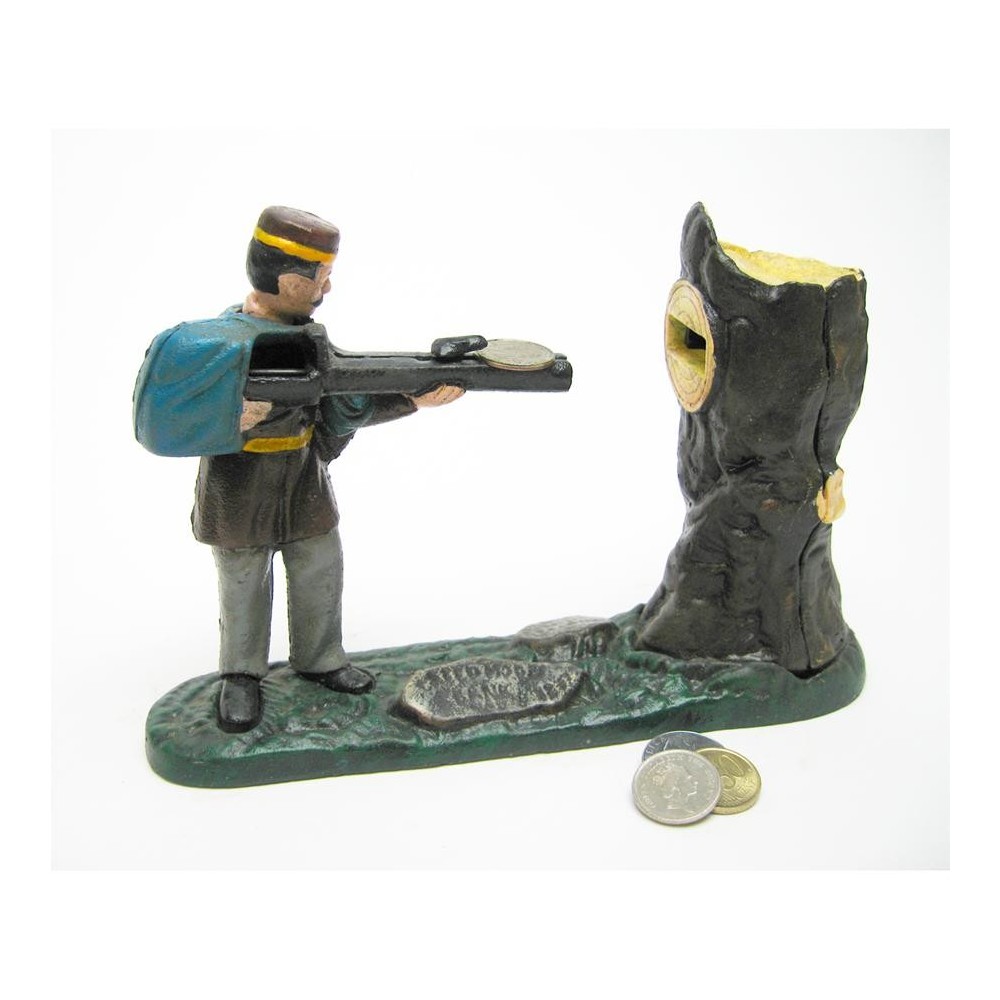 Design Toscano Creedmoor Rifle Range Hunter Bank Design Toscano Creedmoor Rifle Range Hunter Bank