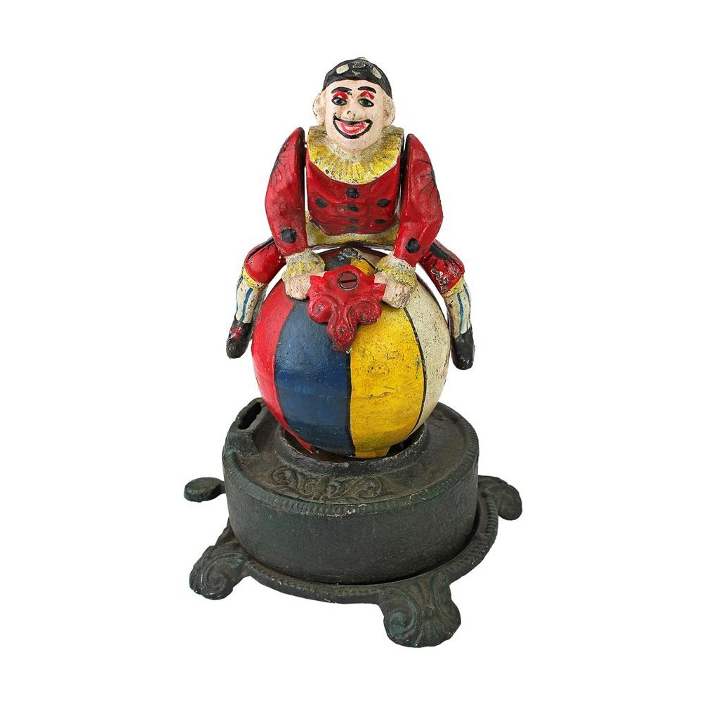 Design Toscano Spinning Acrobat Clown Bank