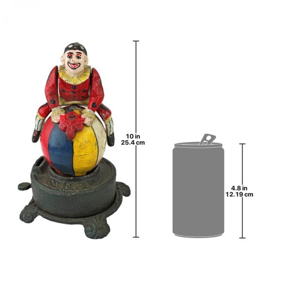 Design Toscano Spinning Acrobat Clown Bank