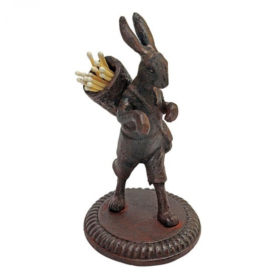 Design Toscano Wandering Rabbit Matchstick Holder