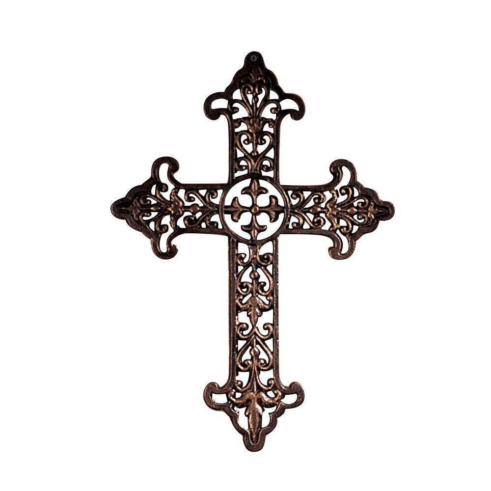 Design Toscano Fleur De Lis Iron Cross