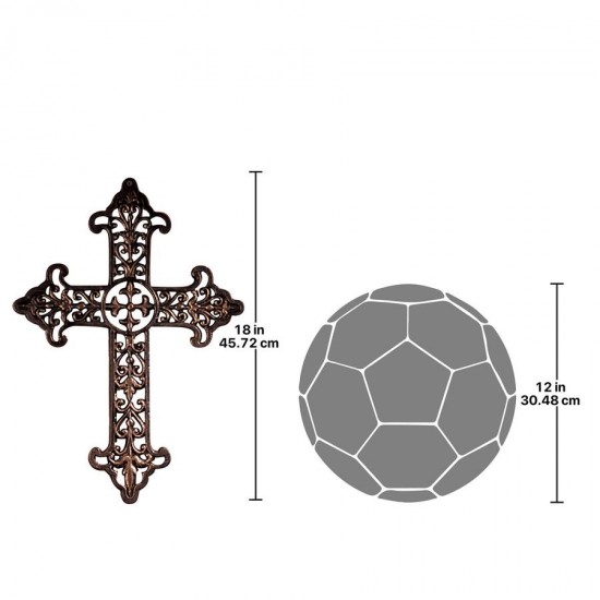 Design Toscano Fleur De Lis Iron Cross