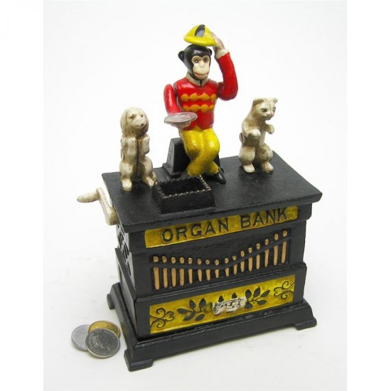 Design Toscano Organ Grinders Monkey Bank