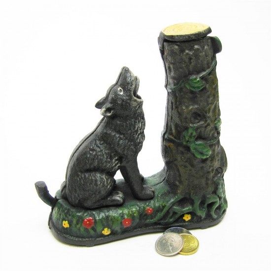 Design Toscano Wolf & Squirrel Bank