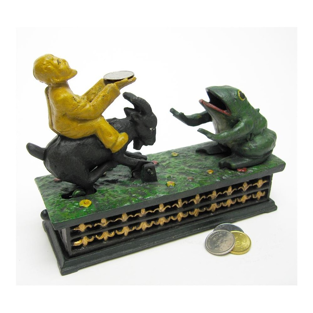 Design Toscano Frog And Goat Bank