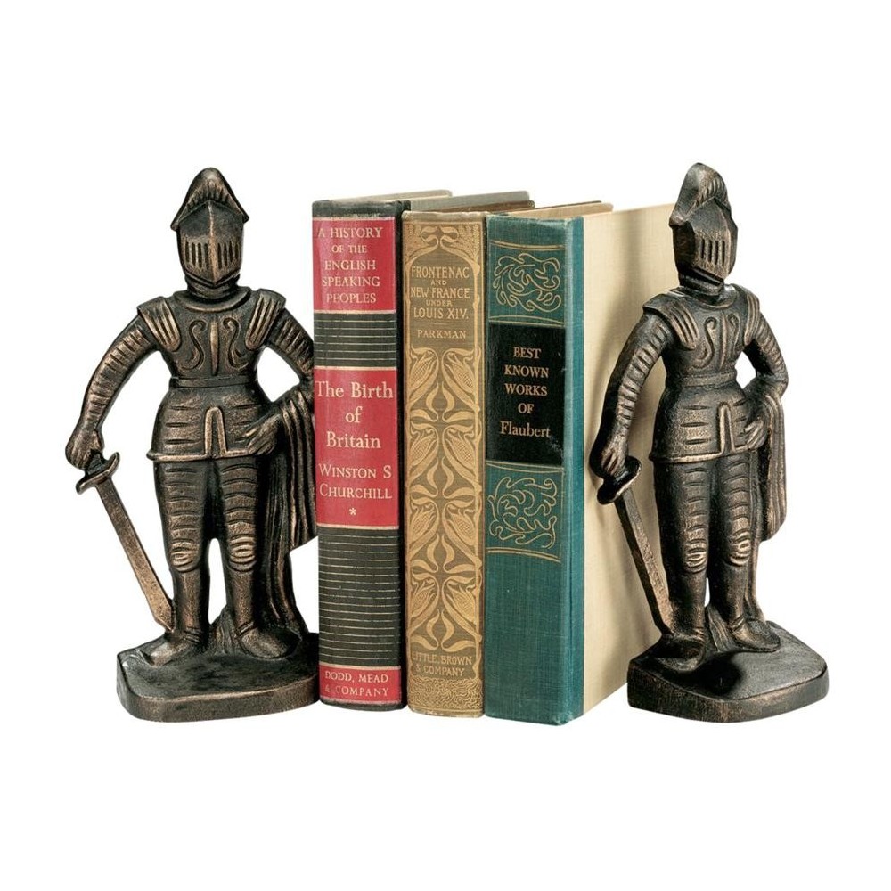 Design Toscano Medieval Knight Bookend Set Design Toscano Medieval Knight Bookend Set