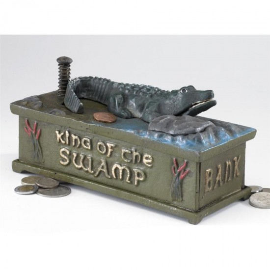 Design Toscano King Of The Swamp Mechanical Bank