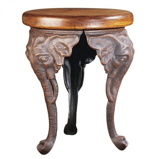 Design Toscano Three Elephants Of Timbe Stool