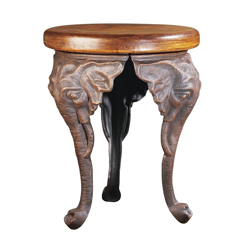 Design Toscano Three Elephants Of Timbe Stool