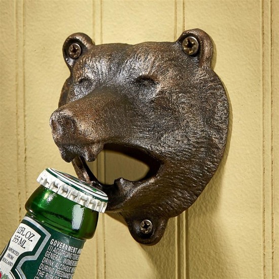 Design Toscano Grizzly Bear Of The Woods Bottle Opener