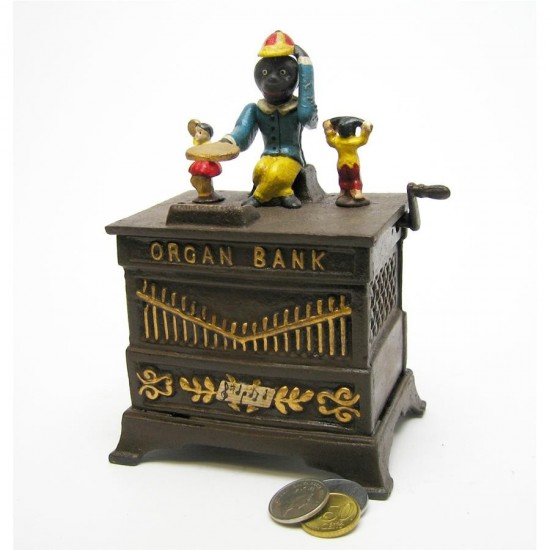 Design Toscano Monkey Organ Grinder Bank