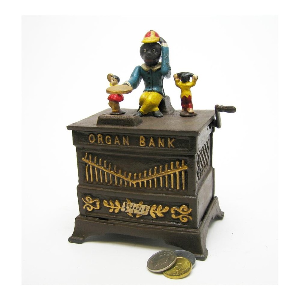 Design Toscano Monkey Organ Grinder Bank